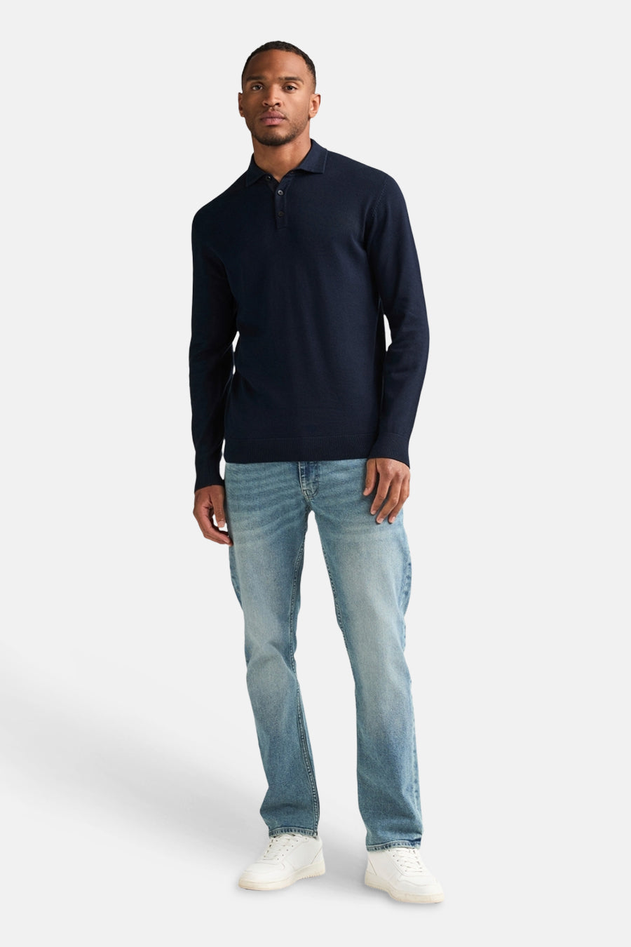 Pull col O - bleu