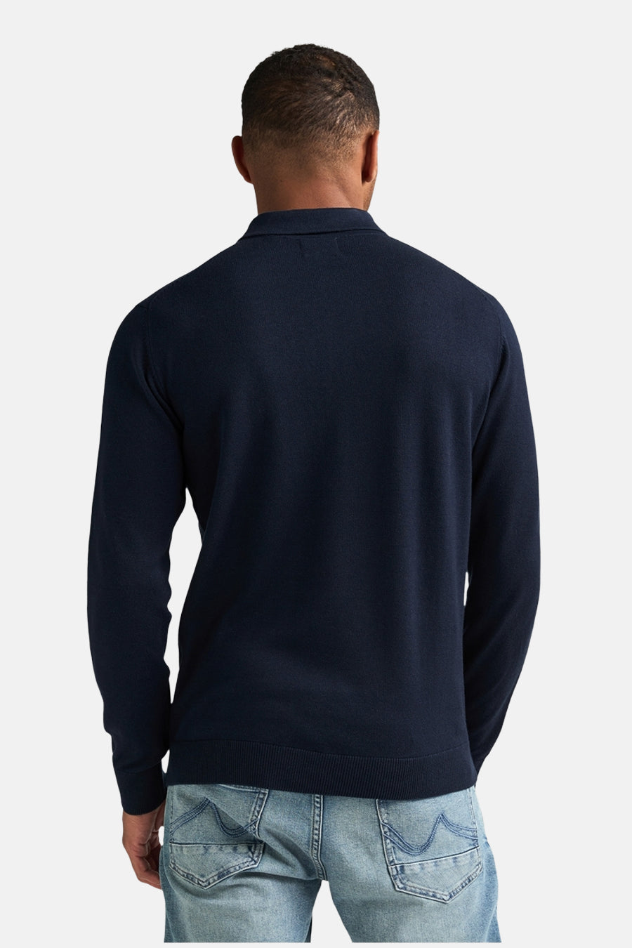 Pull col O - bleu