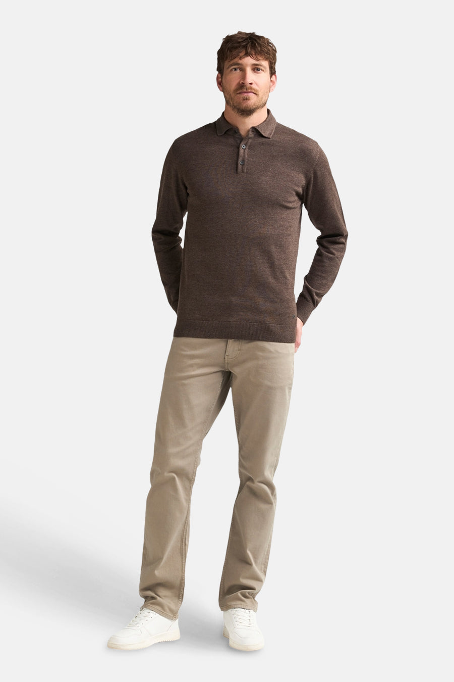 Pull col O - brun