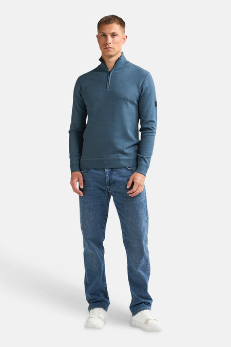 Pull à col roulant - bleu