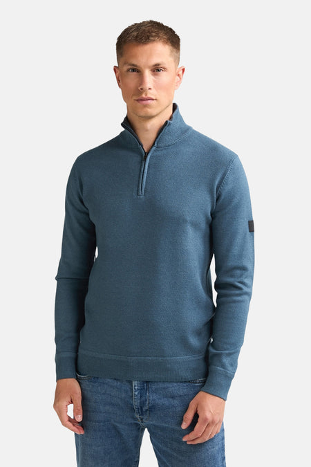 Pull à col roulant - bleu