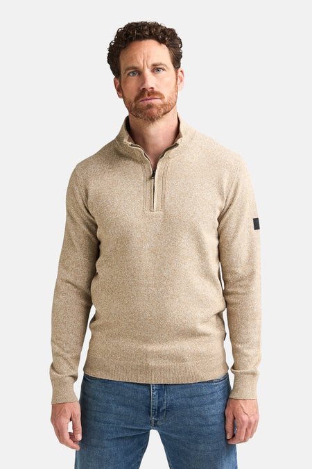 Pull à col roulant - beige