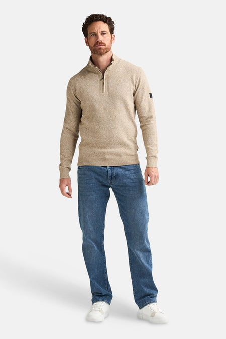 Pull à col roulant - beige