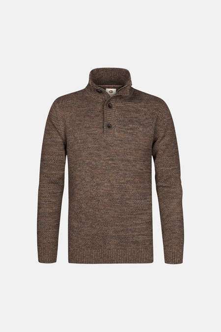 Pull col roulé brun - Petrol Industries®