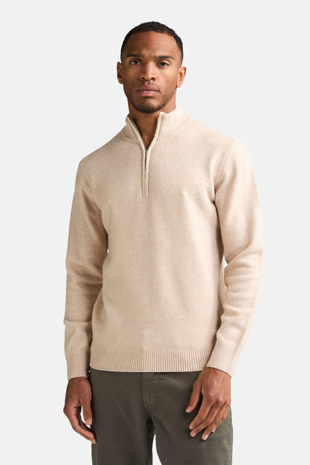 Pull col V - beige