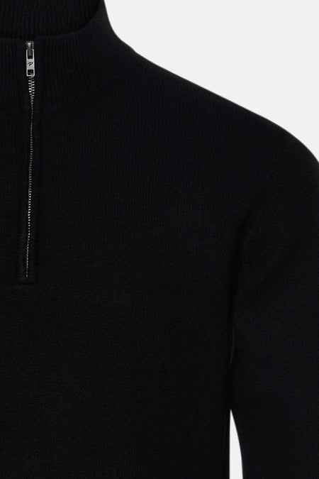 Pull col V - noir