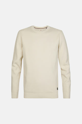 Pull col O - blanc