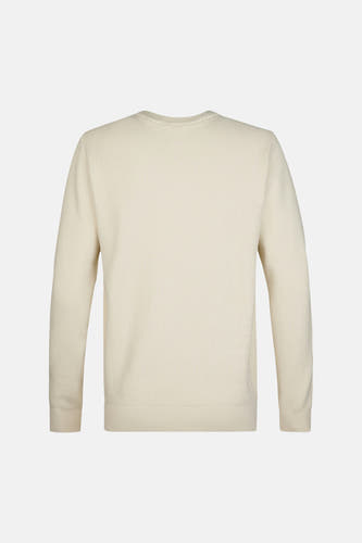 Pull col O - blanc