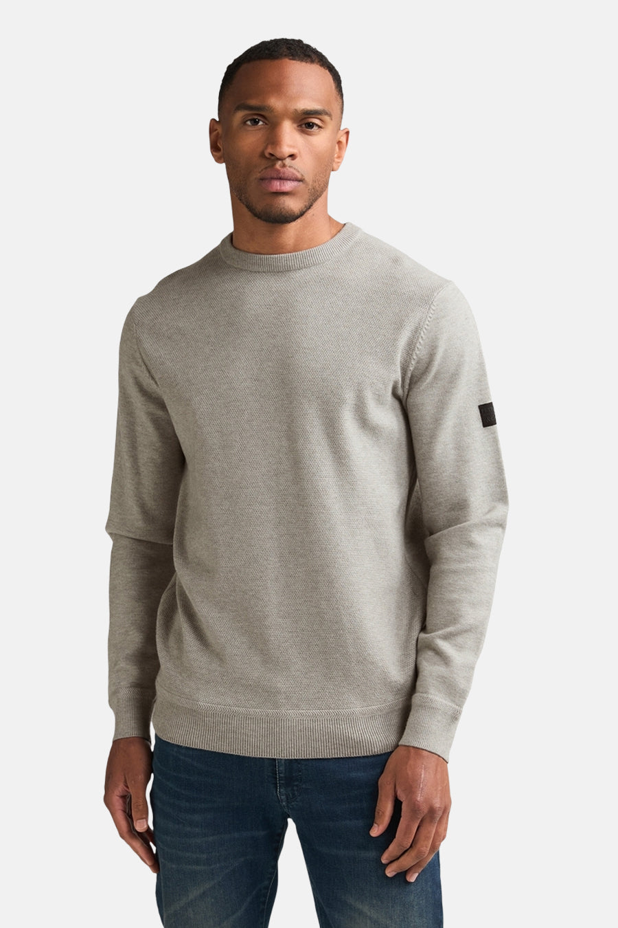 Pull col O - gris