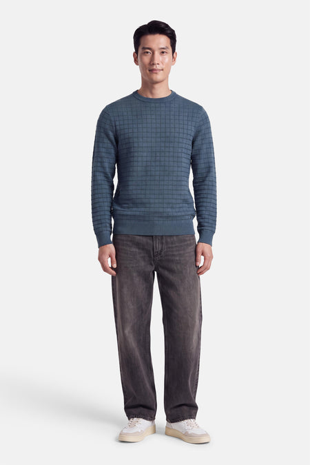 Pull col O - bleu