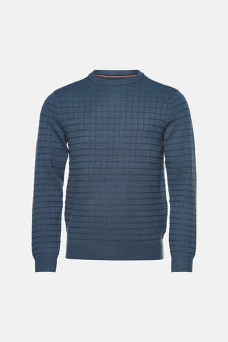 Pull col O - bleu