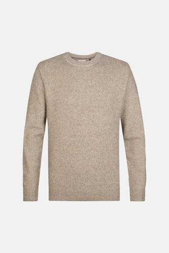Pull col O - beige