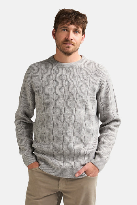 Pull col O - gris