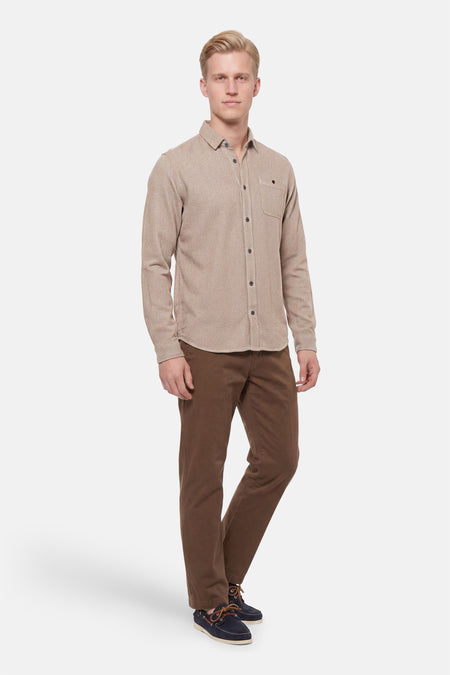 Chemise à manches longues - beige