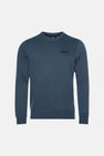Sweat col O - bleu