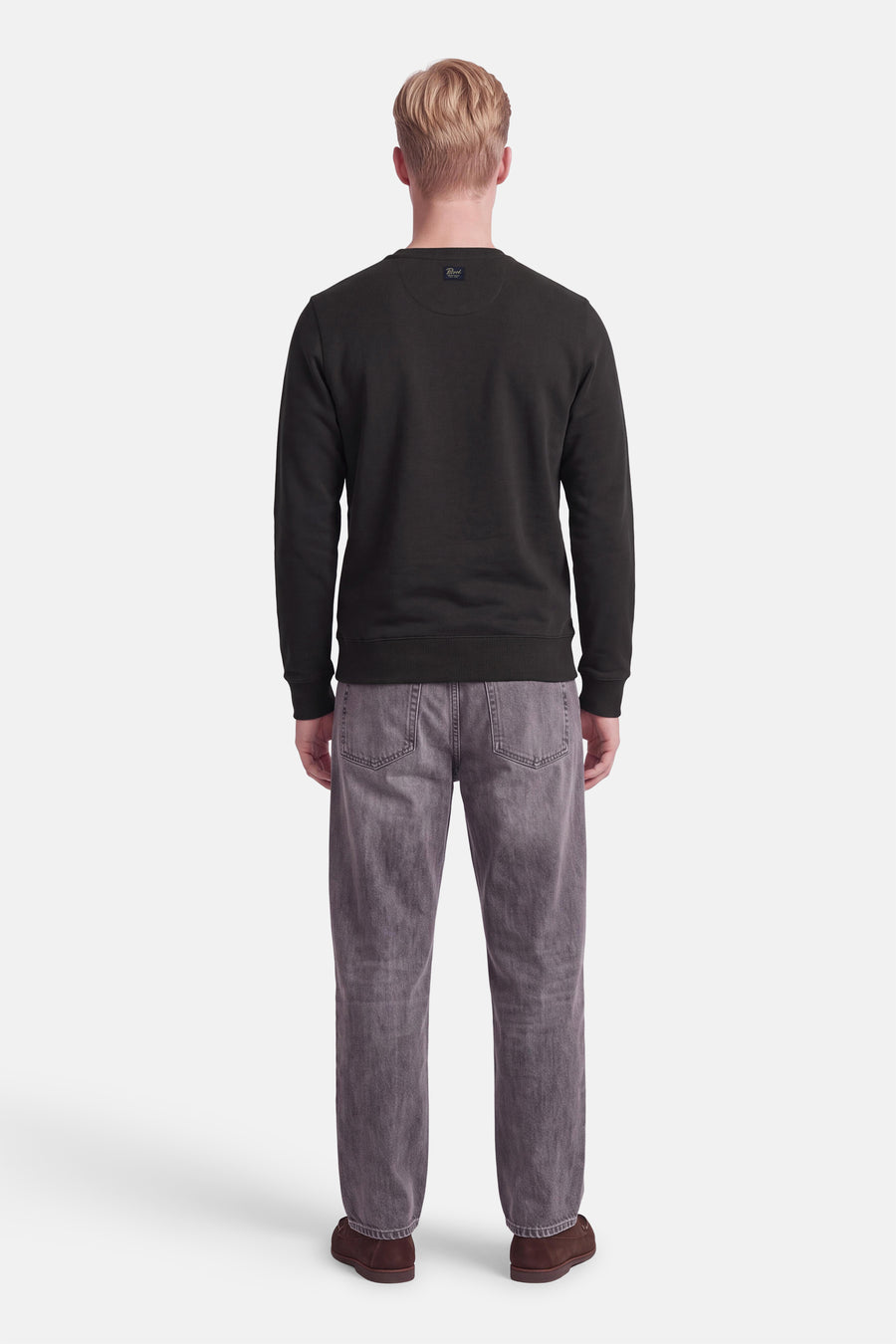 Sweat col O - gris