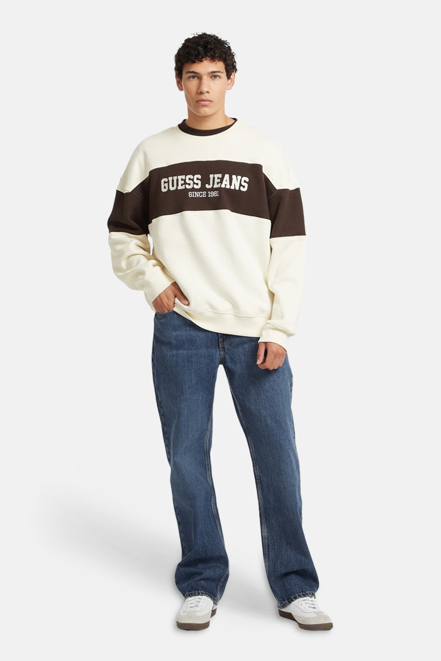 Sweat col O beige - Guess®