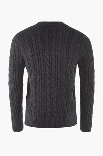 Pull à col rond - gris