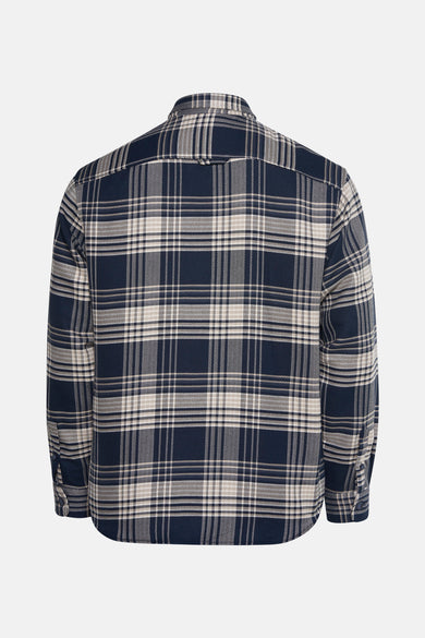 Chemise bleue à manches longues de Guess®, avec un motif à carreaux.