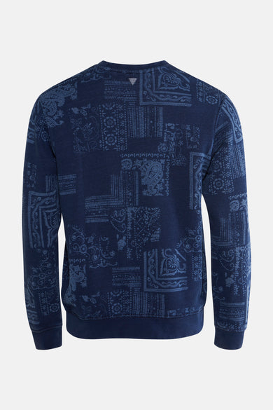 Gilet bleu de Guess avec un patchwork motif bandana.
