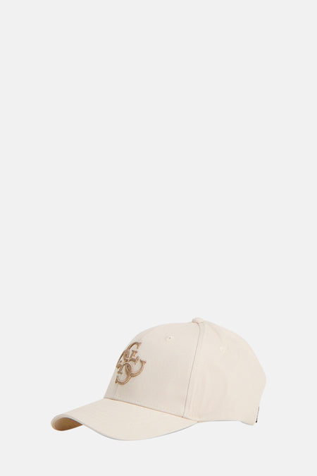 Chapeau beige de Guess avec détail de logo brodé.