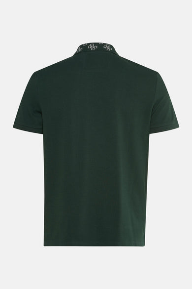 Polo vert de mantes courtes Guess Guess, avec un motifon la laag.