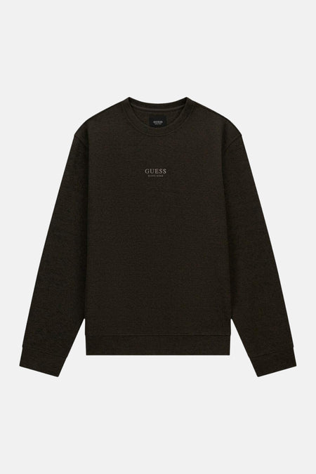 Sweat col O - brun