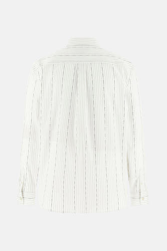 Chemise blanche à manches longues de Guess, dotée d'un motif rayé subtil.