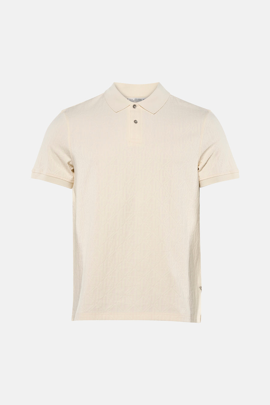 Polo marron de Guess, avec un motif subtil et une fermeture à boutons.