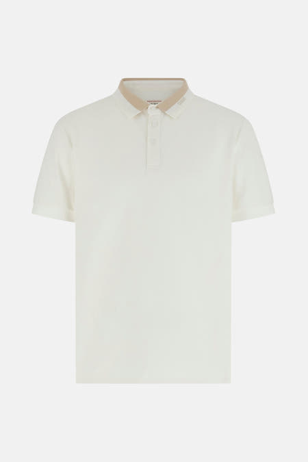 Polo blanc à manches courtes de Guess, vue arrière.