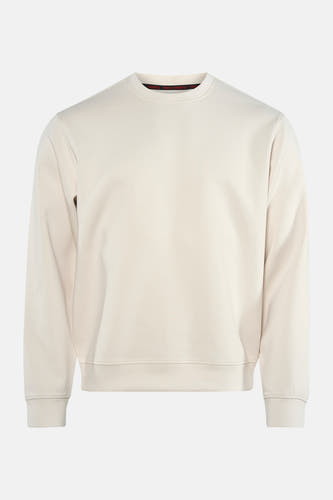 Gilet beige avec col rond de Guess, à texture lisse.