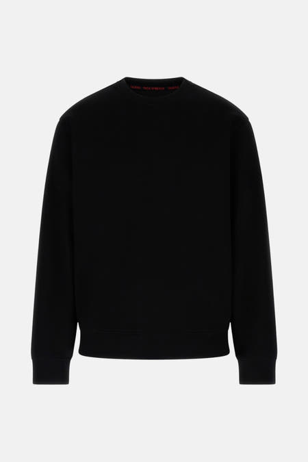 Gilet noir de Guess avec un col rond et des manches longues.