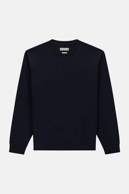 Sweat col O - bleu