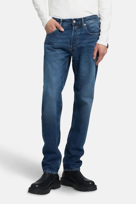 Jeans straight dark blue denim - REPLAY