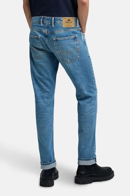 GROVER - mid blue denim