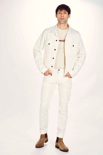 Jean &agrave; coupe droite - blanc - Le Fabuleux Marcel de Bruxelles - 3