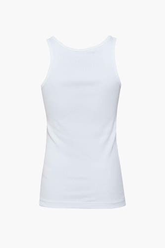 T-shirt blanc de Le Fabuleux Marcel de Bruxelles, avec structure en maille, dos.