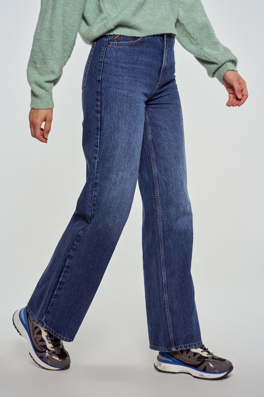LE JEAN WIDE - dark blue denim