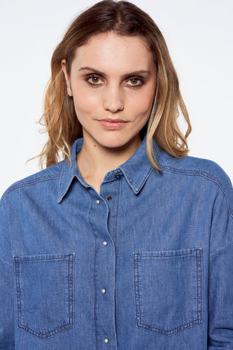 Chemise &agrave; manches longues - bleu