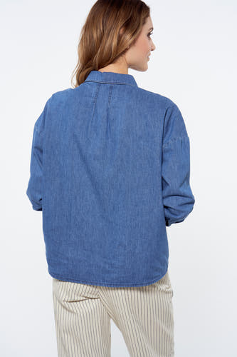 Chemise &agrave; manches longues - bleu