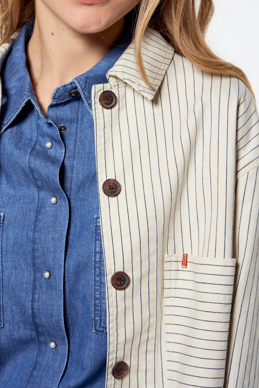 Chemise &agrave; manches longues - bleu