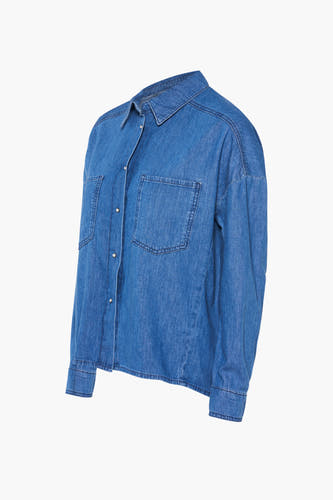 Chemise &agrave; manches longues - bleu