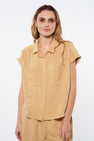 Chemise &agrave; manches courtes - brun