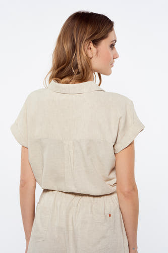 Chemise &agrave; manches courtes - ecru