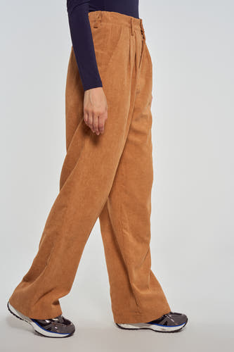 Pantalon color&eacute; - beige