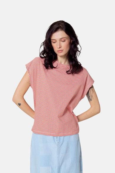 Top uni manche courte Rouge - Le Fabuleux Marcel de Bruxelles