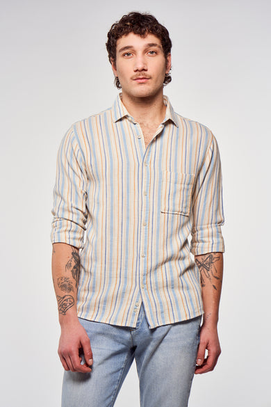 Chemise &agrave; manches longues - multico