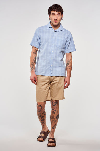 Chemise &agrave; manches courtes - bleu