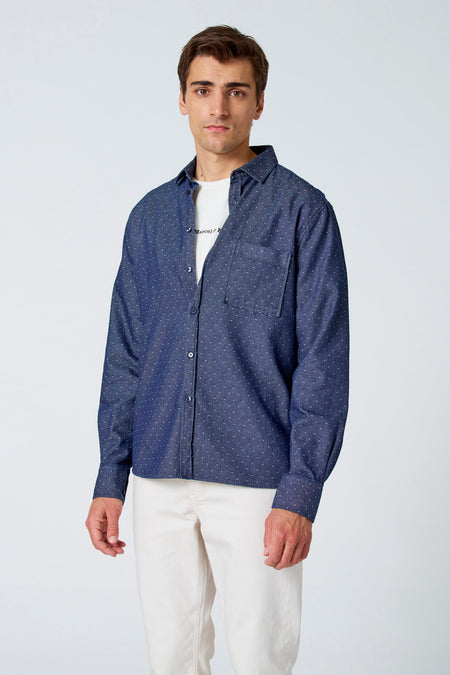 Chemise (manches longues) Bleu - Le Fabuleux Marcel de Bruxelles