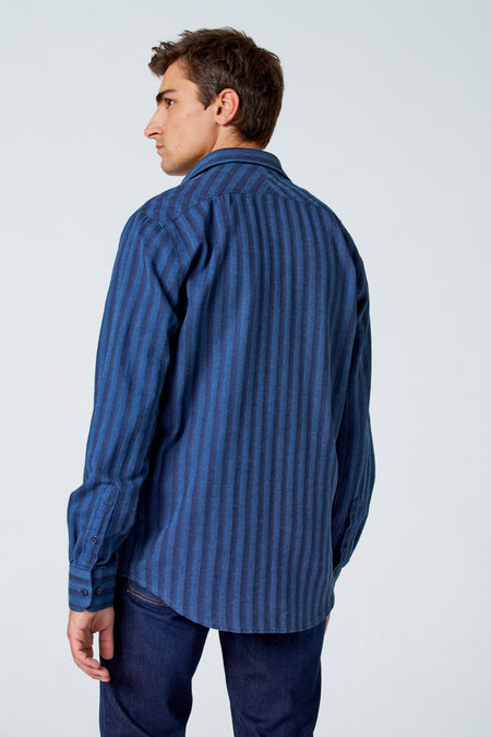 Chemise à manches longues - bleu